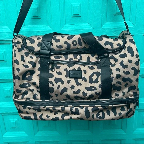 Stevyn Duffel Bag with Shoe Compartment in Cheetah - Picture 4 of 4